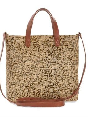 Madewell The Zip Top Small Spotted Calf Hair Transport Crossbody Bag